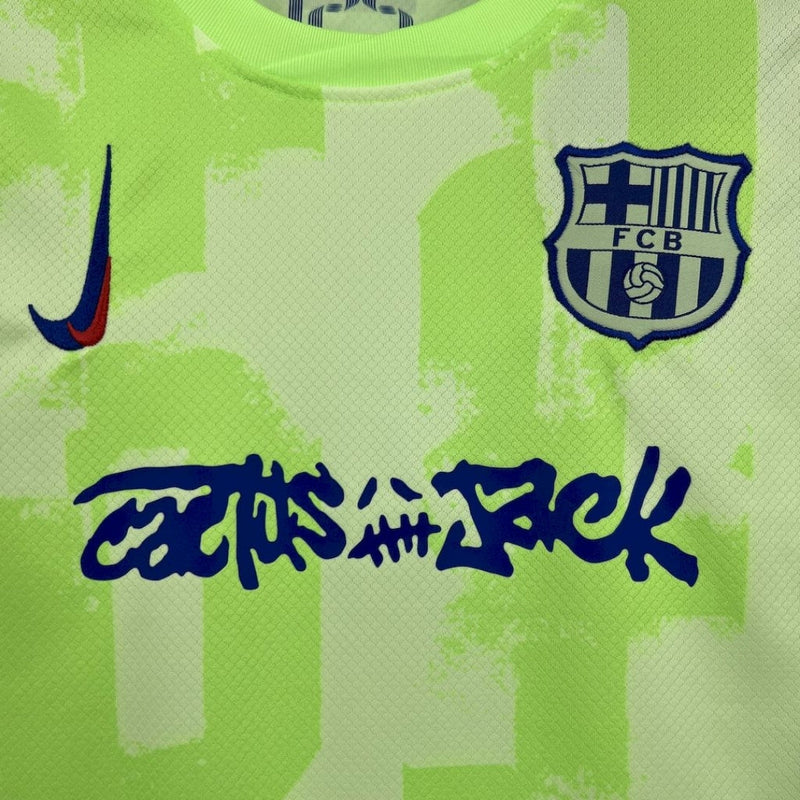 BARCELONA x TRAVIS SCOTT CACTUS JACK VERDE 2025 EDICIÓN LIMITADA CONJUNTO INFANTIL