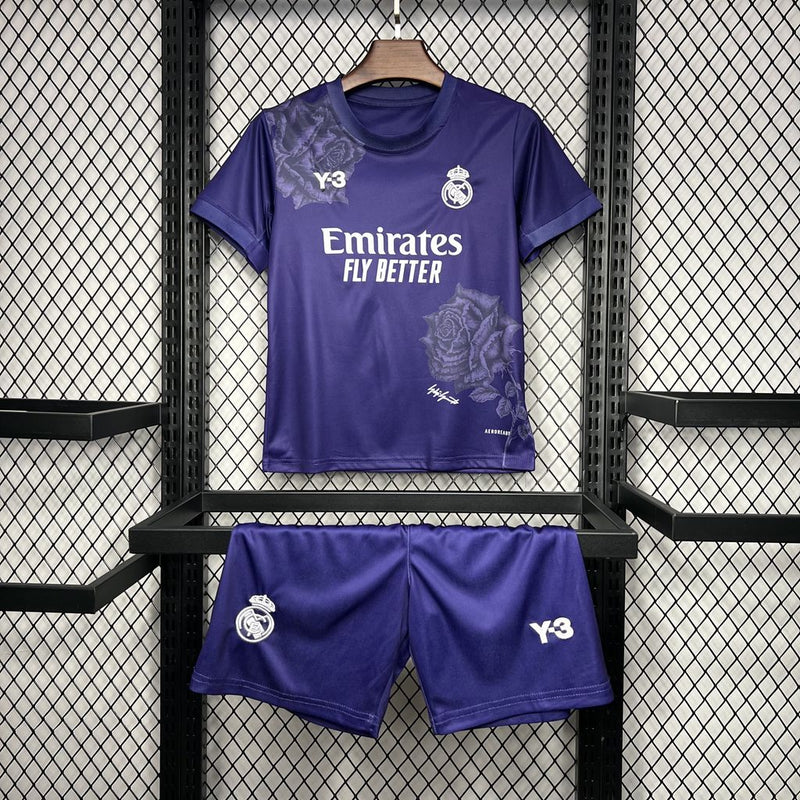 REAL MADRID Y-3 PURPLE 24/25 KIDS OUTFIT